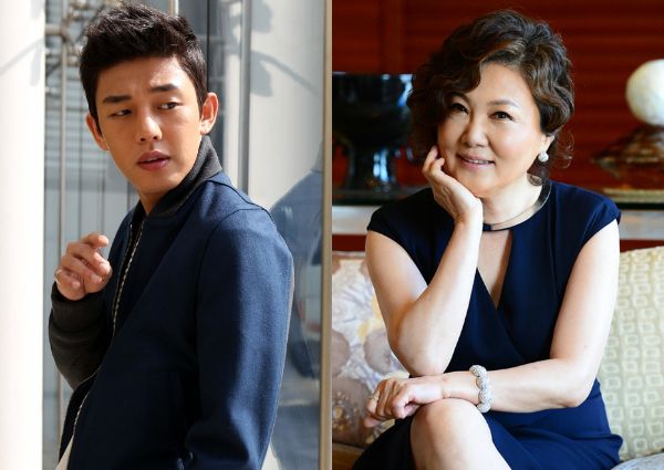 Yoo Ah-in and Kim Hae-sook as mother and son