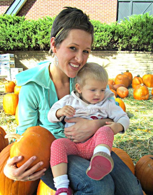 Mama&Lily at Pumpkin Patch Oct2012