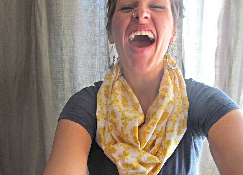 bow arrow: self portrait laugh