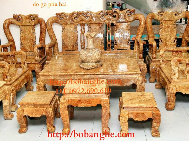 Bộ bàn ghế gỗ nu nghiến kiểu Minh Quốc MS :NG-04
