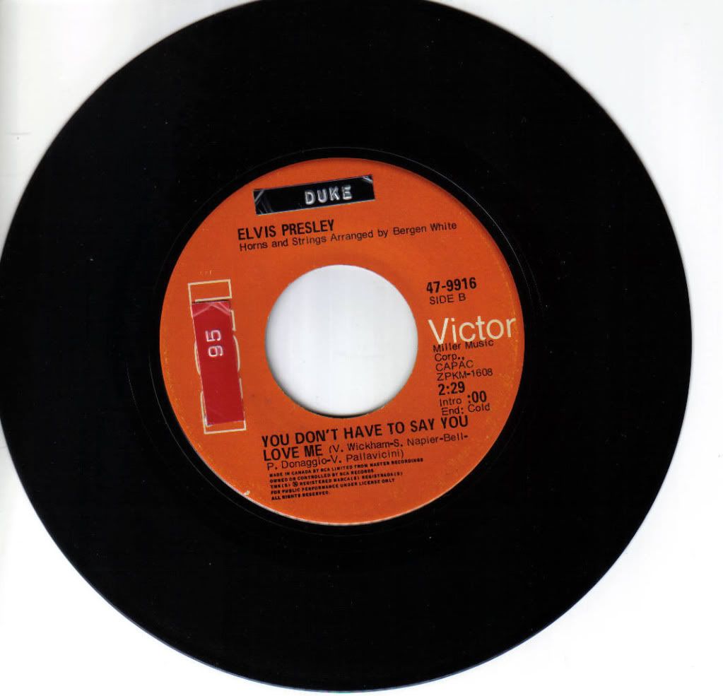 Elvis Presley - You Don't Have To Say You Love Me/ Patch It Up