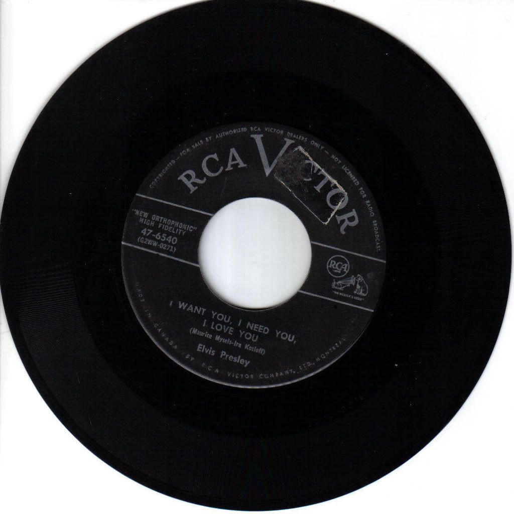 Elvis Presley - I Want You, I Need You, I Love You/ My Baby Left Me