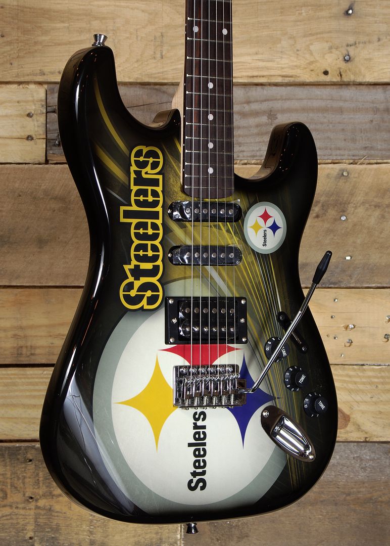 Woodrow Guitars Pittsburgh Steelers Electric Guitar NFL Licensed