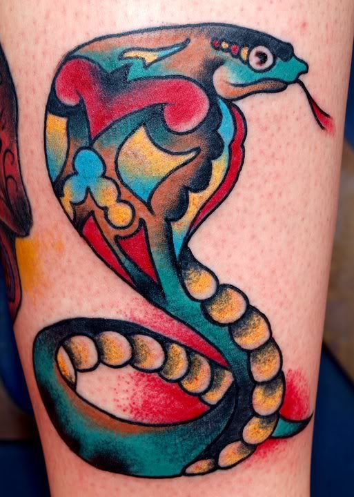 cobra tattoo. Best Color Cobra Tattoo Design
