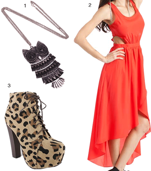 Find: high-low dresses, fun necklaces, and booties @ GoJane