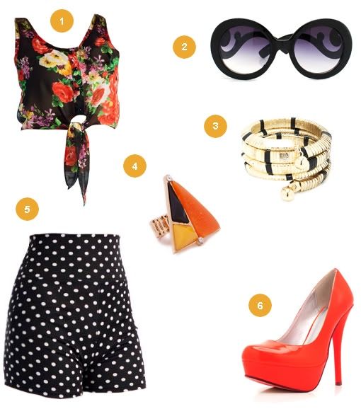 find: printed tops and shorts @ GoJane