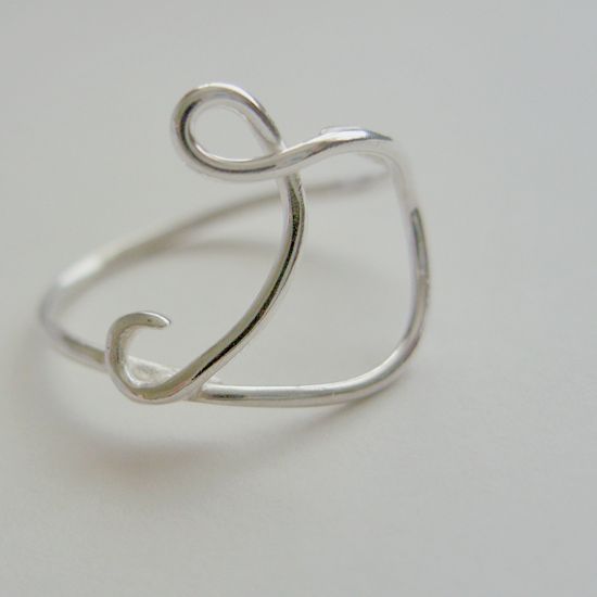 Letter ring by Silvermoss Letter ring by Silvermoss