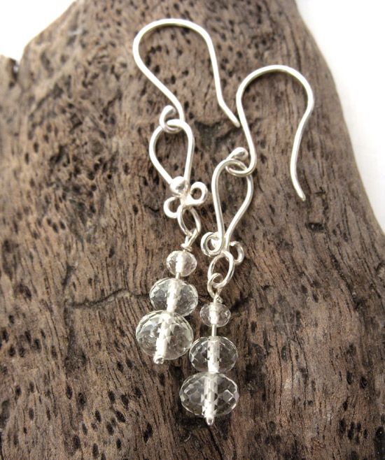 white topaz silver earrings white topaz silver earrings