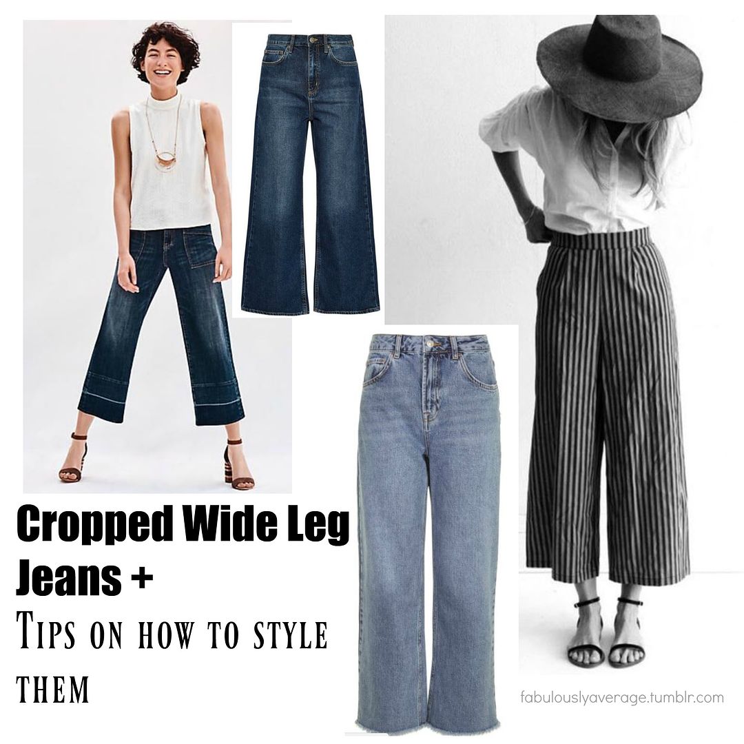 Fabulously Average, Cropped Wide Leg Jeans + Tips on How to Style Them