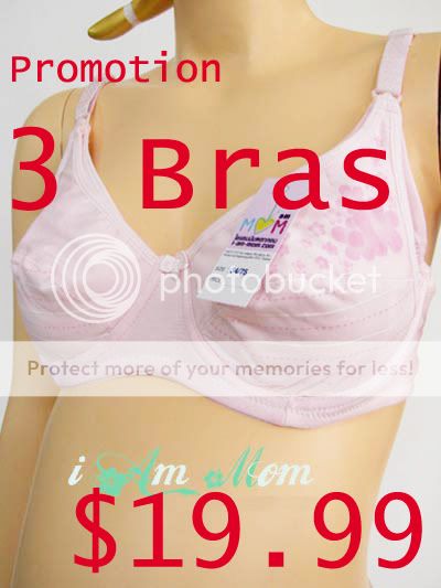 AM MOM MATERNITY Pinks flower Bra for breastfeeding . with hooked