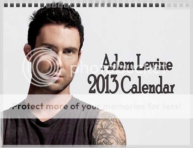 New ADAM LEVINE Calendar 2013   Maroon 5 Overexpose   One More Night 