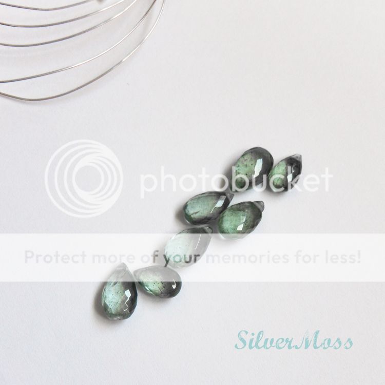 Aquamarine gemstones and sterling silver wire on SilverMoss Blog