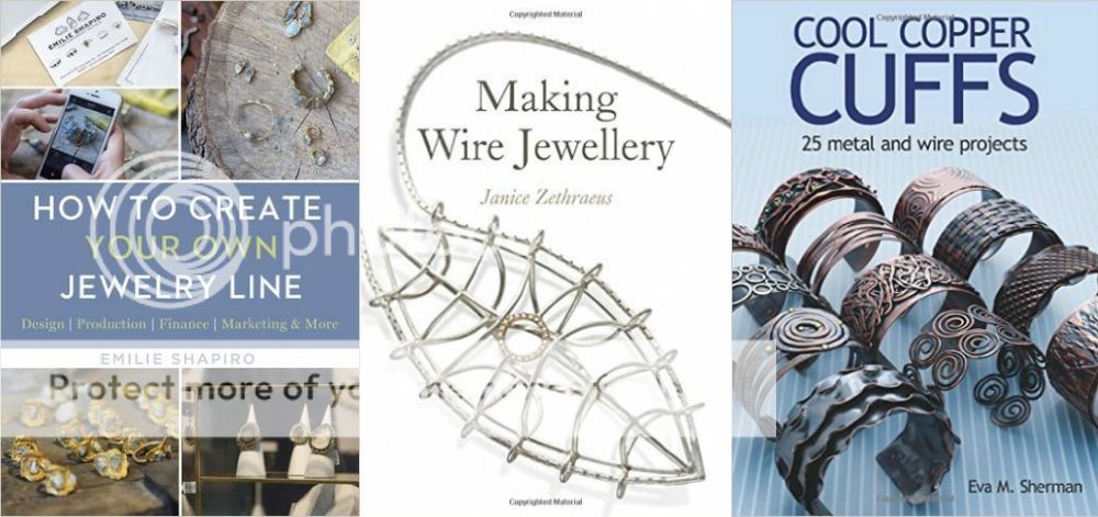 three jewellery book covers